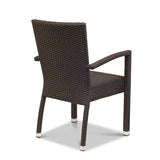 Bondi Outdoor Arm Chair in Dark Brown.  Synthetic Rattan Outdoor Furniture for Hotels, Resorts, Clubs, Pubs & Restaurants