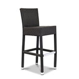 Bondi Outdoor Barstool in Dark Brown.  Synthetic Rattan seating for hotels, resorts, clubs, pubs & restaurants.