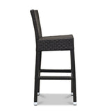 Bondi Outdoor Barstool in Dark Brown.  Synthetic Rattan seating for hotels, resorts, clubs, pubs & restaurants.