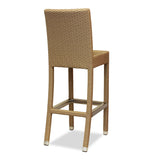 Bondi Outdoor Barstool in Taupe.  Synthetic Rattan seating for hotels, resorts, clubs, pubs & restaurants.