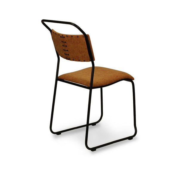 Gaff metal online frame chair brown