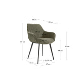 AMINY Chair Green Chenille | In Stock