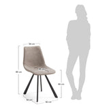 ANDI Chair Taupe PU | In Stock