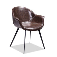 Nufurn Slater Tub Chair for Restaurant Dining and Lounge Seating in Hotels, Pubs, Clubs & Restaurants.  Synthetic leather with baseball stitched seat and metal legs
