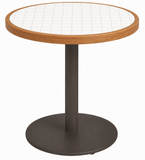 Tasmanian Oak Table Top with Tile Inlay | Nufurn Commercial Furniture 