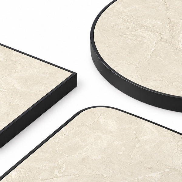 Compact Laminate Tops with Metal Edge