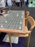 Tasmanian Oak Table Top with Tile Inlay | Nufurn Commercial Furniture 