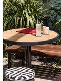 Merbau Outdoor Slatted Table Top with Aluminium Edge | Nufurn Commercial Furniture 