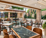 Tasmanian Oak Table Top with Compact Laminate Inlay | Nufurn Commercial Furniture 
