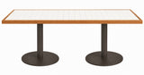 Tasmanian Oak Table Top with Tile Inlay