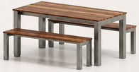 Outdoor Bench and Table Setting | Nufurn Commercial Furniture 