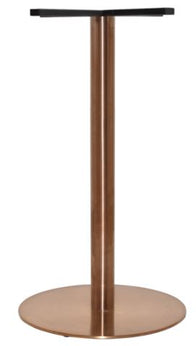 Tempo Copper Drybar Disc Table Base | Nufurn Commercial Furniture 