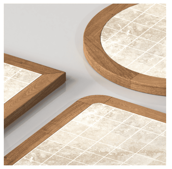 Tasmanian Oak Table Top with Tile Inlay | Nufurn Commercial Furniture 