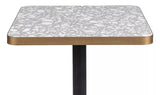 Terrazzo Table Top with Aluminium Edge - Venetian Grey | Nufurn Commercial Furniture 