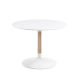 TIC Table 110cm Ash Wood Lacquered Matt White