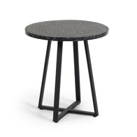 TELLA Black Terrazzo Table 70cm | Nufurn Commercial Furniture 