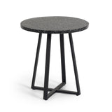 TELLA Black Terrazzo Table 70cm | Nufurn Commercial Furniture 