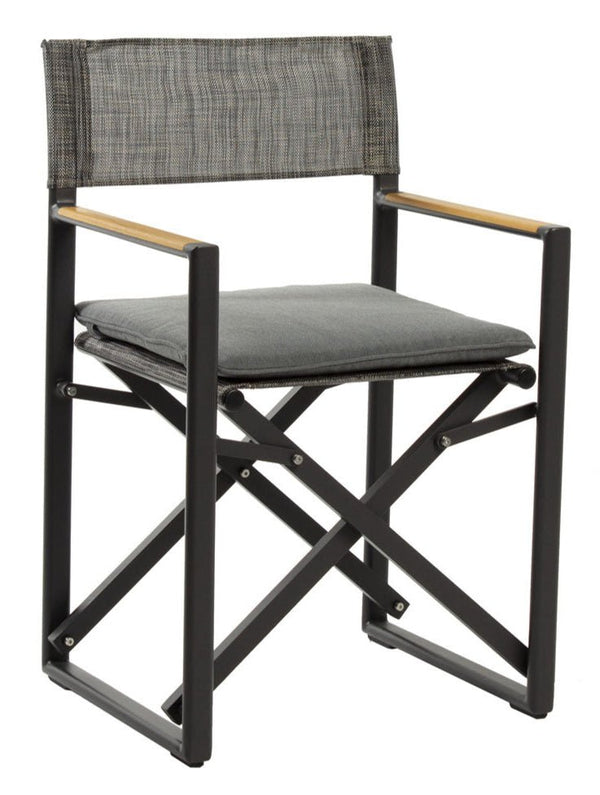GRACE Deck Chair Anthracite with seat cushion | Nufurn Commercial Furniture 