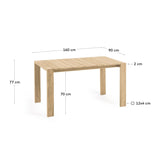 VICTOIRE Solid Teak Outdoor Table 160x90cm