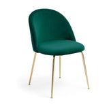 MYSTERE Chair emerald green velvet gold legs