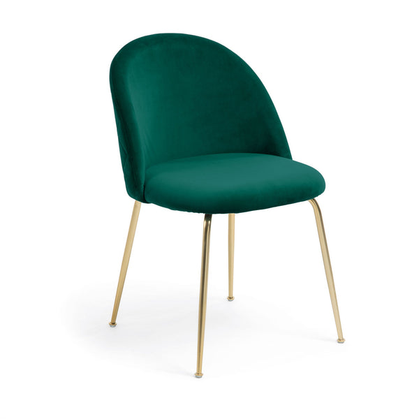MYSTERE Chair emerald green velvet gold legs