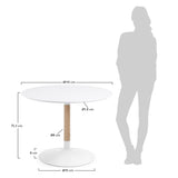 TIC Table 110cm Ash Wood Lacquered Matt White