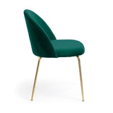 MYSTERE Chair emerald green velvet gold legs