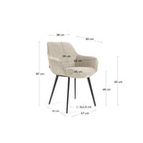 AMINY Chair Beige Chenille