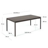 ZALTANA Extendable table black 140(200)x90