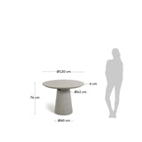 ITAI 120cm Cement Table | Nufurn Commercial Furniture 