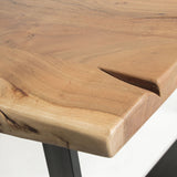 SONO Table 160x90 acacia top with black metal legs