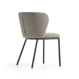 CISELIA Chair grey shearling black metal | Nufurn Commercial Furniture 