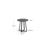 TELLA Black Terrazzo Table 70cm | Nufurn Commercial Furniture 