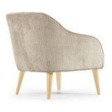 LOBBY Armchair chenille beige with natural legs