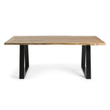SONO Table 160x90 acacia top with black metal legs