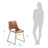 ZIGGY Chair rust PU black metal