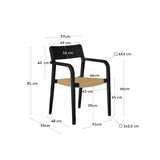 BETTER Chair black timber with paper rope