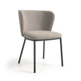 CISELIA Chair grey shearling black metal | Nufurn Commercial Furniture 