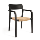 BETTER Chair black timber with paper rope