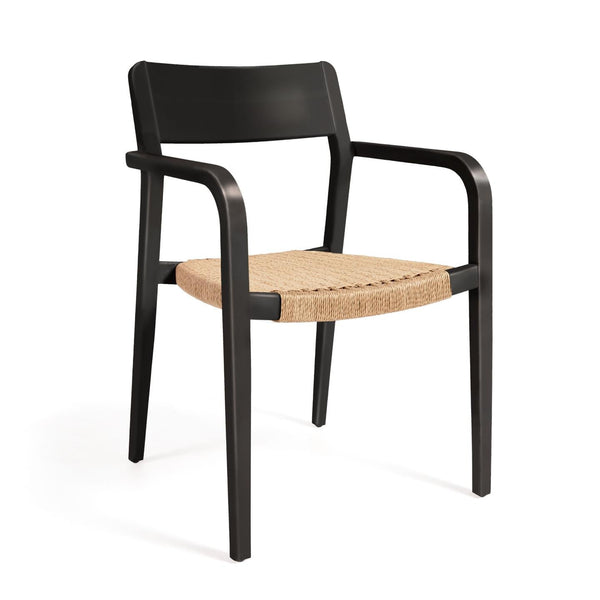 BETTER Chair black timber with paper rope
