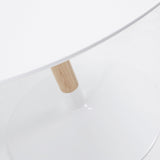 TIC Table 110cm Ash Wood Lacquered Matt White