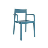 blue outdoor arm chair - stackable - danna