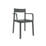 black outdoor stackable chair - danna 