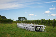 White resin folding chairs - Wimbledon - Nufurn