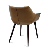 Nufurn Archer Tub Chair for Restaurant Dining and Lounge Seating in Hotels, Pubs, Clubs & Restaurants.  Synthetic leather and timber legs