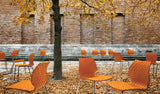 Uni 550 Stackable Outdoor Restaurant Dining Chair by et al. Metalmobil Hotel Room Chair
