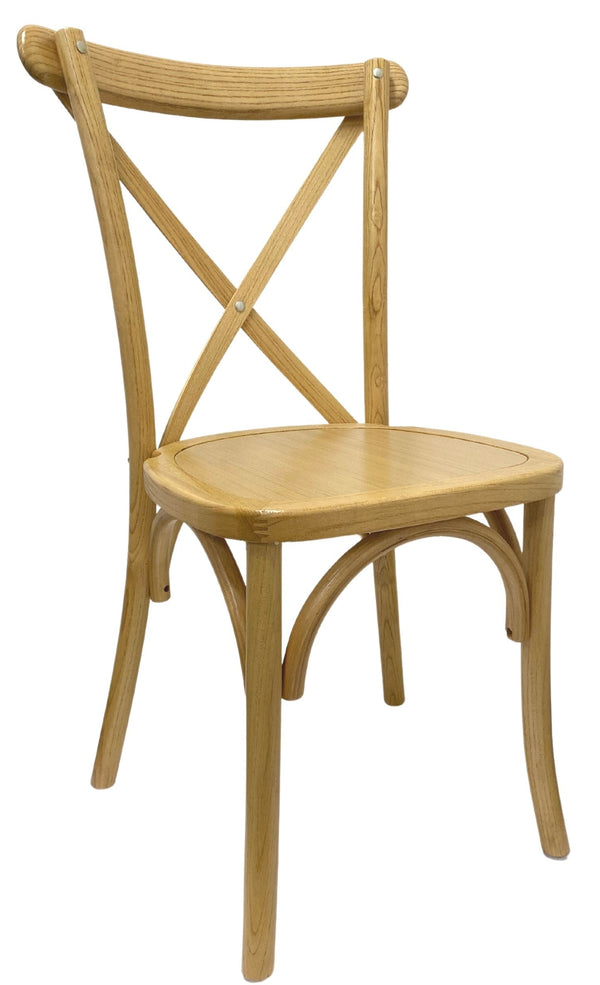 Athena One Cross Back Chair - Solid Timber Seat- | Nufurn Commercial Furniture 