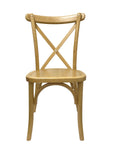 Athena One Cross Back Chair - Solid Timber Seat- Natural Beach