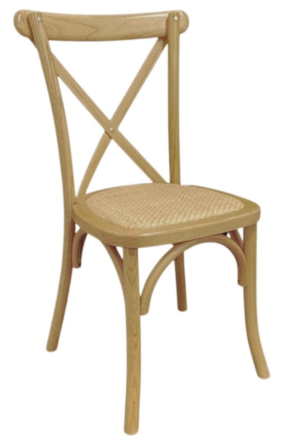 Athena Two Cross Back Chair - Rattan Seat | Nufurn Commercial Furniture 
