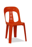 Nufurn Barrel Plastic Stacking Chair - Orange